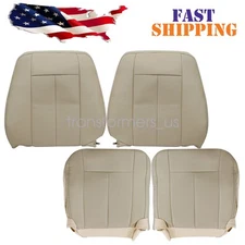 Driver & Passenger Bottom-Top Seat Cover Tan Fits 2007-2013 2014 Ford Expedition