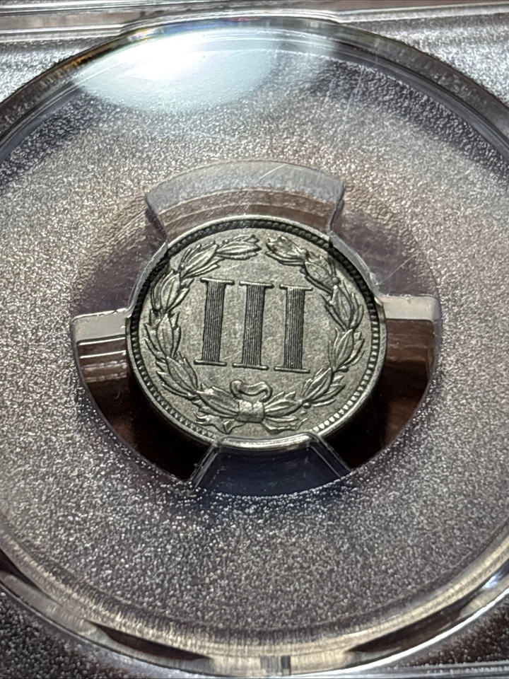 1881 3-Cent Nickel 3CN - PCGS AU53 - Image 3 of 4