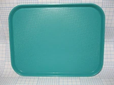 Mid-Century Modern Cambro Teal Turquoise Aqua Blue 12" x 16" Fast Food TRAY-EXC!