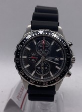 Pulsar Men’s Chronograph Date Display Rubber Black Strap Watch PF3949