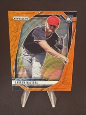 2025 Panini Prizm Andrew Walters, Andrew Walters #71 Orange Wave Prizm /49 (RC)