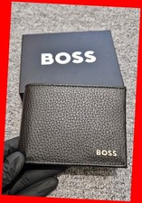 Hugo Boss Crosstown Herren Echtleder dreifach faltbare Geldbörse & Münzfach Geschenkset