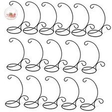16 Pcs 9'' Ornament Display Stand Iron Hanging Stand Ornament Hanger Glass