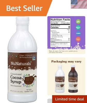Indulge Guilt-Free with Our Chocolate Stevia Syrup | 16 oz Zero Calorie Delight