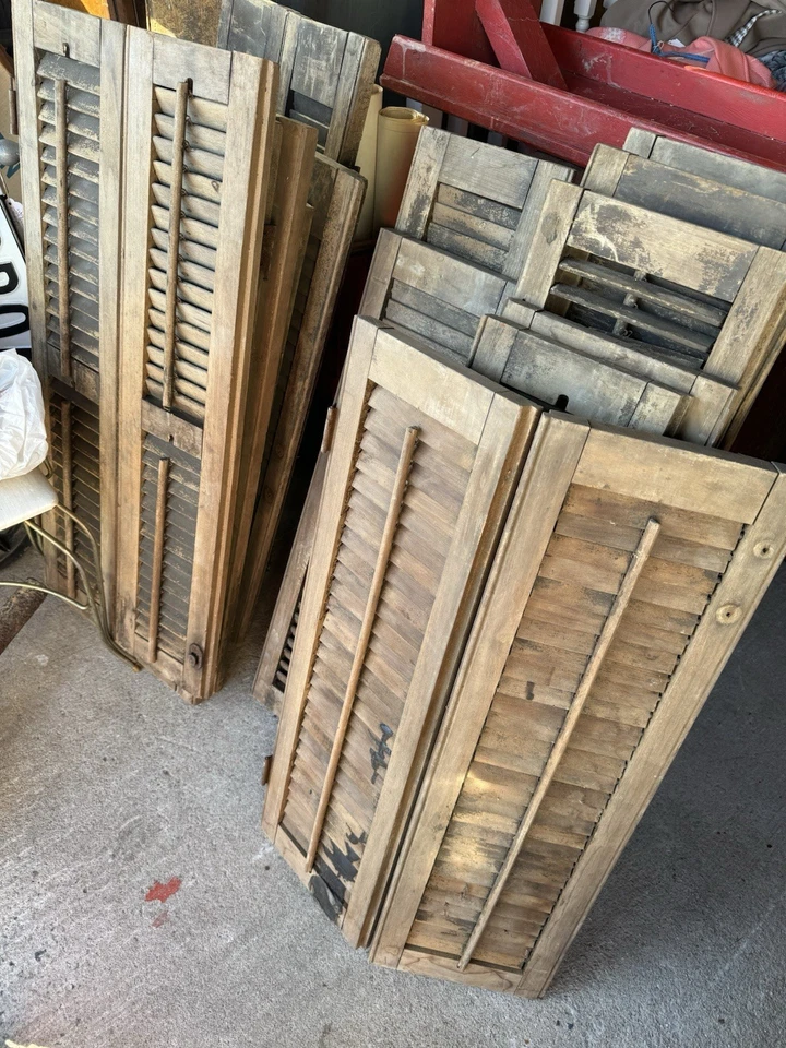 20 persianas de madera interiores vintage diferentes tamaños Foto 3 de 4