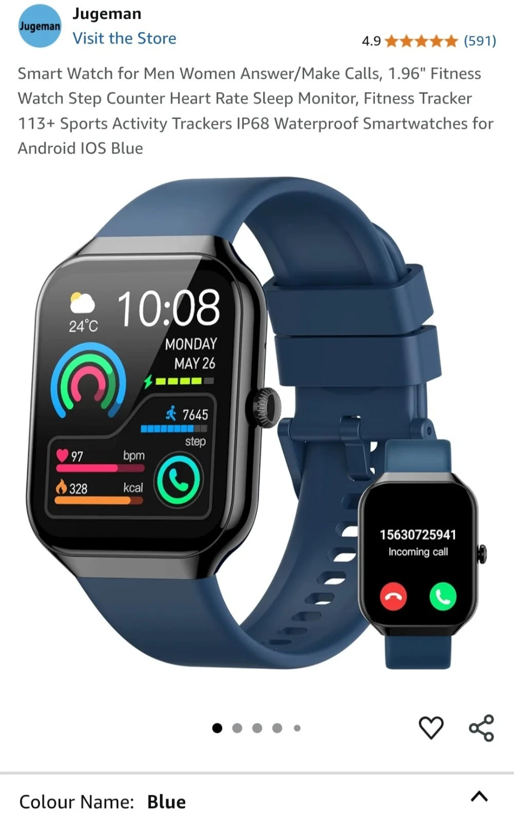 Smart Watch Fitness Tracker