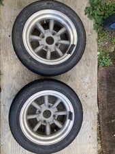 JDM Used 2-piece set of air-cooled VW Watanabe wheels 15x7.5J 4-lug. No Tires