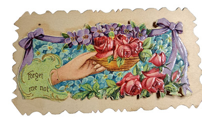 Victorian Calling Card Forget Me Not Ray Braunsroth Bloomfield Nebraska
