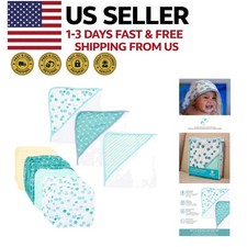 Spasilk Baby Hooded Bath Towels  Washcloths 23pc Gift Set Green Dots Newborn