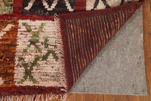 Hand-Knotted Tribal Moroccan Area Rug 7x10 Ft Multicolor Oriental Wool Carpet - Picture 8 of 19