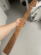 21frets Roasted flame Maple Electric bass neck P bass neck nut 42mm 34inch