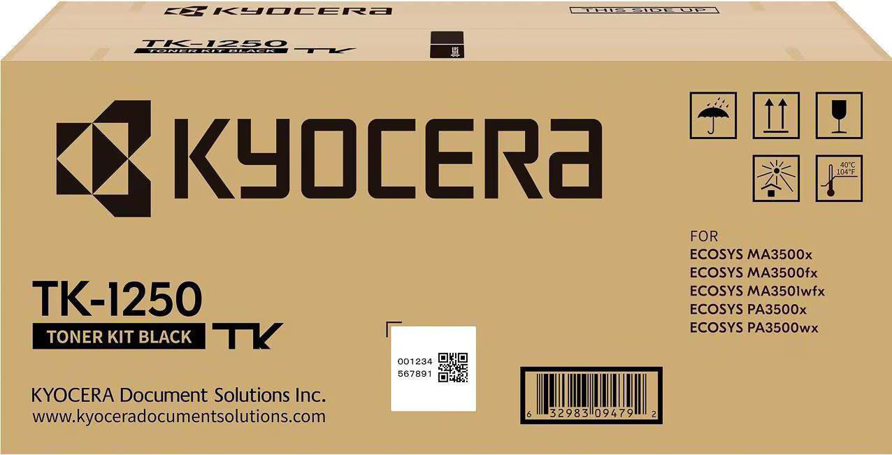 Kyocera TK-1250 / 1T0C3H0NL0 Toner Schwarz für ca. 3.000 Seiten