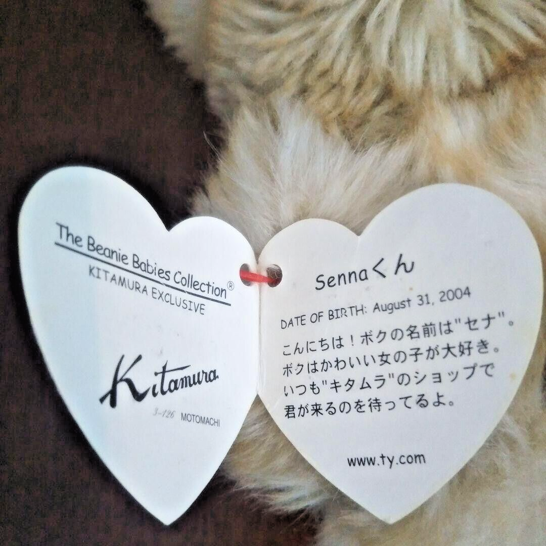 Ty Kitamura SENNA Kun Beanie Baby Plush Doll Dog With Tag