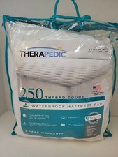 Waterproof Mattress Pad Twin, 250 thread count, Tencel 36" x 75", Antimicrobial