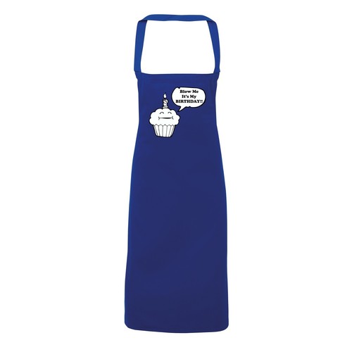 Blow Me It's My Birthday Printed Funny Apron Baking Cooking Chef Business Gift - Imagen 4 de 8