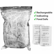 100 Packets 3g Grams Silica Gel Desiccant Pack Moisture Absorber Reusable