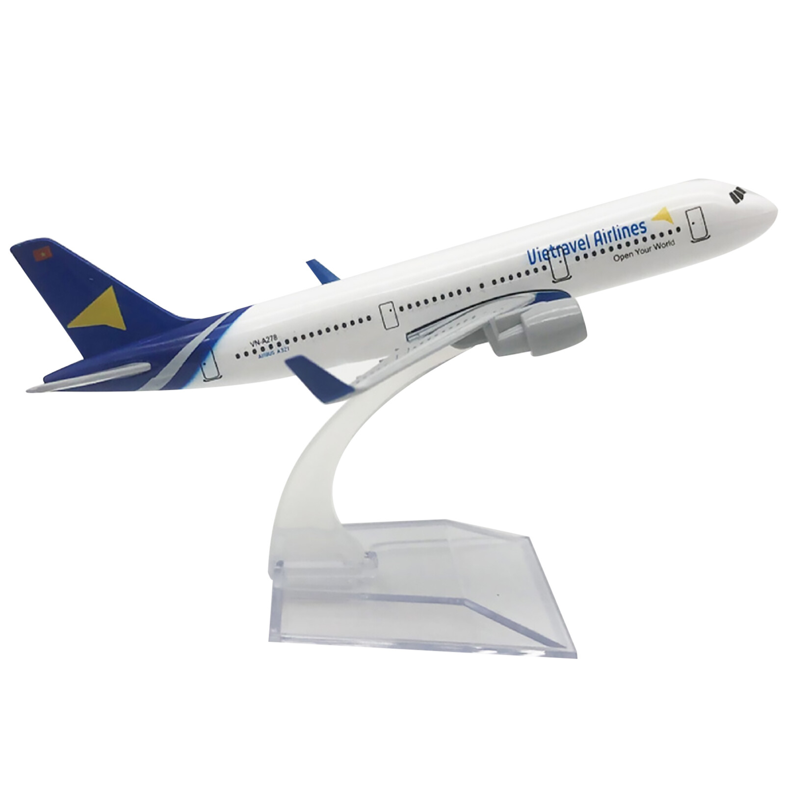 1:400 16cm Vietnam A321 Plane Model Aircraft Diecast Airlines Metal Ornaments e