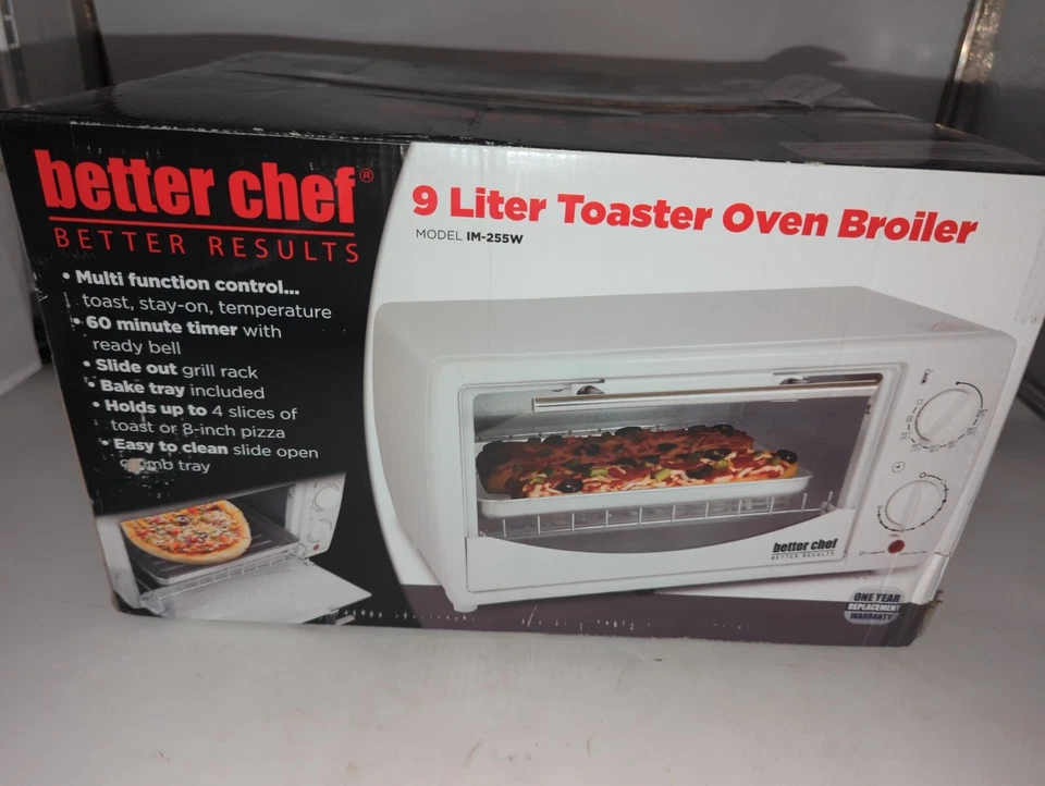 Better Chef Basic 9 Liter Toaster Oven Broiler 4 Slice Model IM-255W White - Image 2 of 2