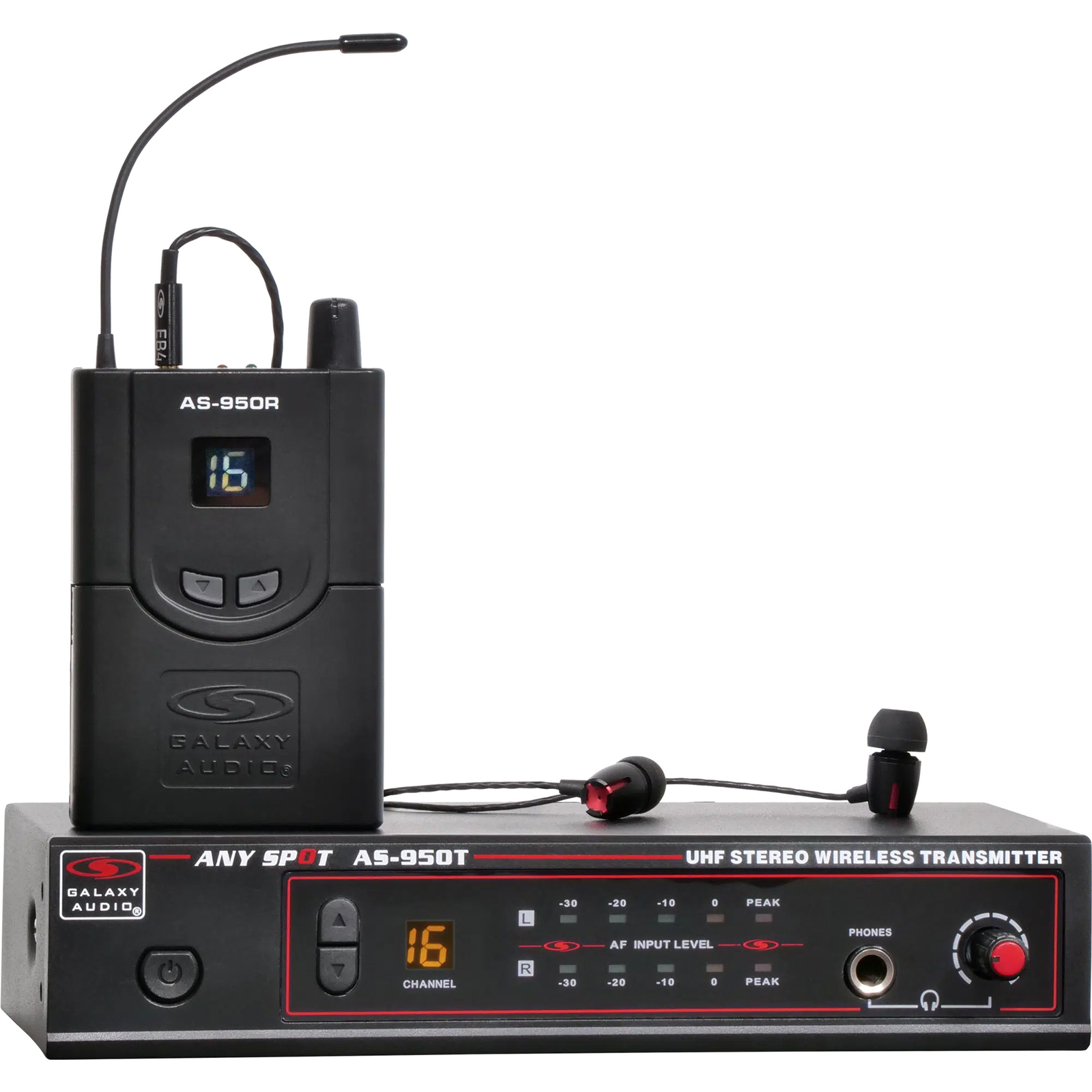 Беспроводная система мониторинга-вкладыша Galaxy Audio AS-950, диапазон P2