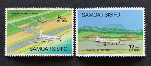 SAMOA Planes at Faleolo Airport Set of 2 MNH