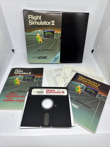 Vintage Flight Simulator II Computer Game Commodore 64 1983 SubLogic