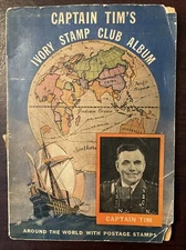 Captain Tim's Ivory Stamp Club Album (1935) - approx 1/4 full of stamps!