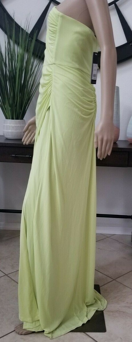 BCBG Women's Lime Green Prom/Ball Gown One Shoulder Dress Size L NWT  $338.00 | eBay