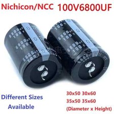 2Pcs Japan Nichicon/NCC 6800uF 100V 100V6800uF Snap-in PSU Amplifier Capacitor