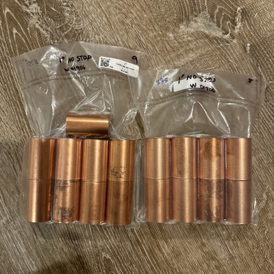 (Pack of 17) Mueller  1'' OD Copper Coupling With no Stop Open Box