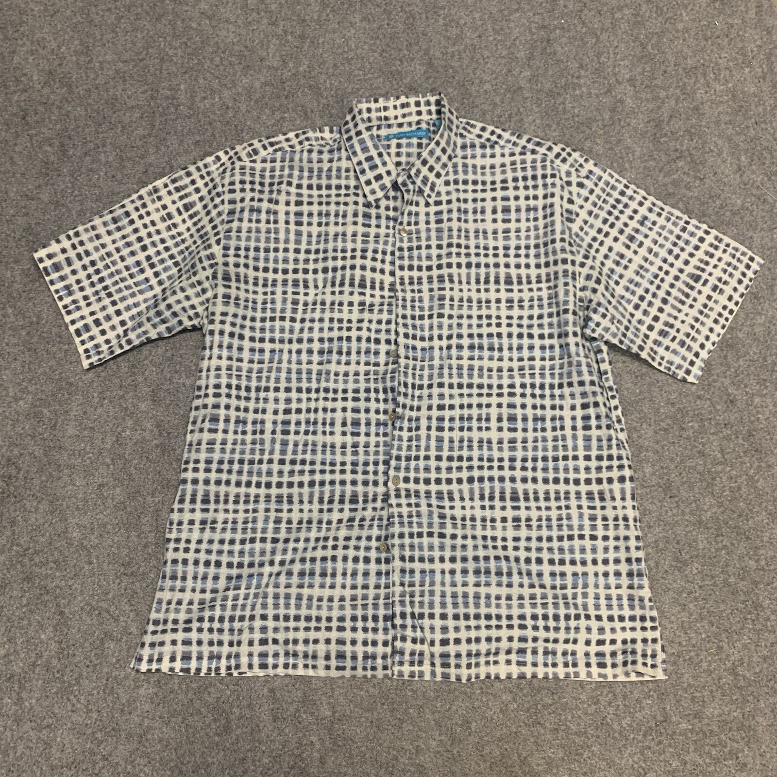 Tori Richard Hawaiian Shirt Mens Large Short Sleeve Button Up Cotton