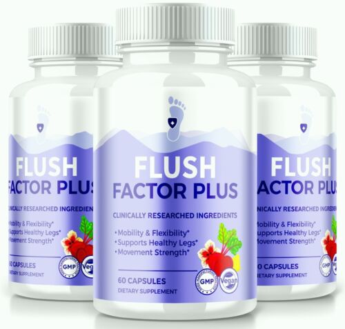 (3 Pack) Flush Factor Plus Capsules for Digestive Health & Weight Management
