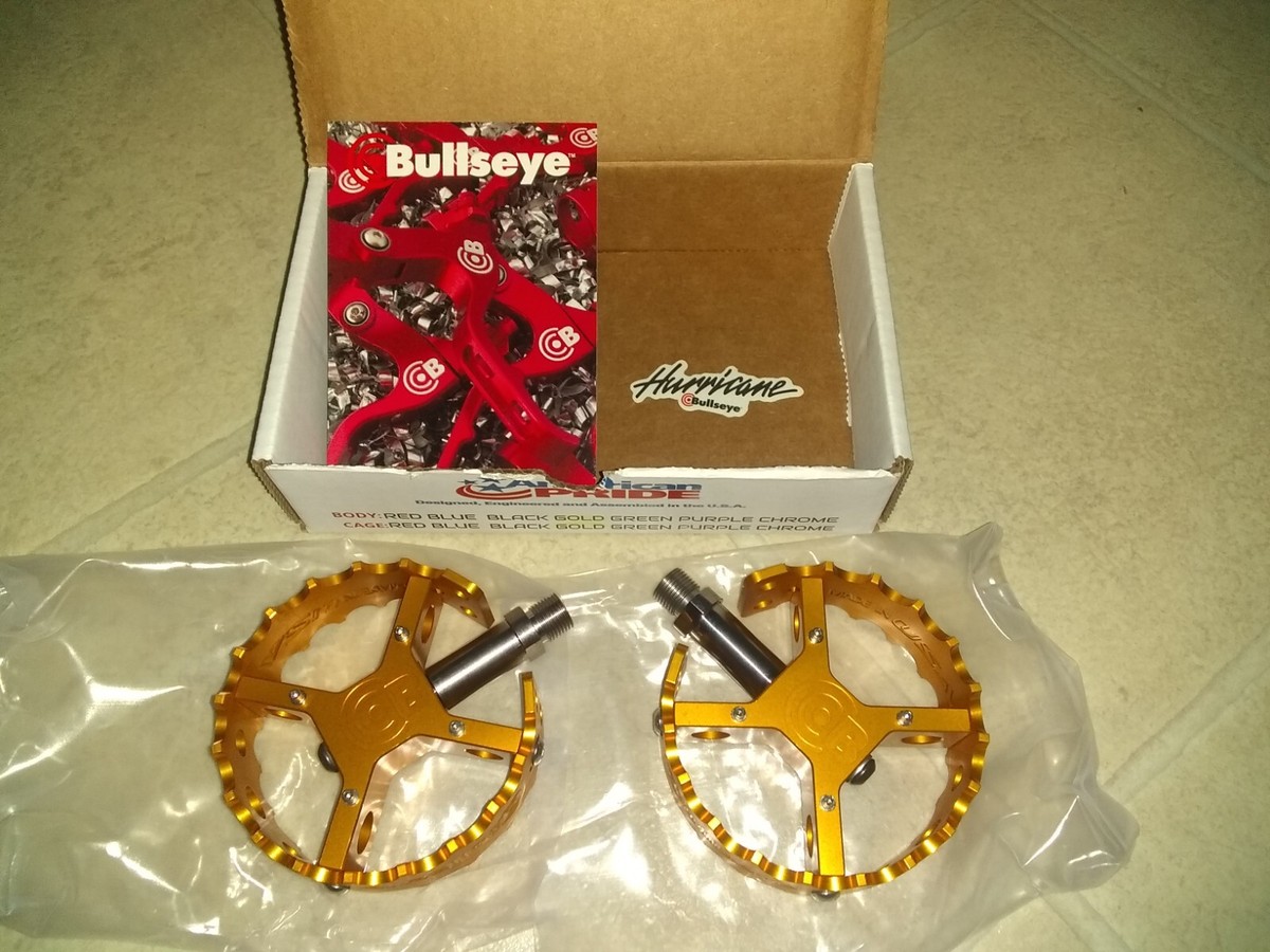 BULLSEYE 🎯 bmx limited pedals GOLD se bikes quadangle jmc