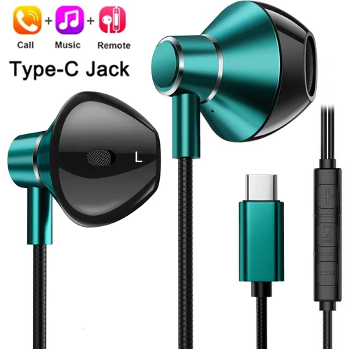 HIFI Bass Stereo Wired Earbuds Headset In-Ear Ohrhörer Kopfhörer Mikrofon 3,5 mm USB-C - Bild 16 von 21