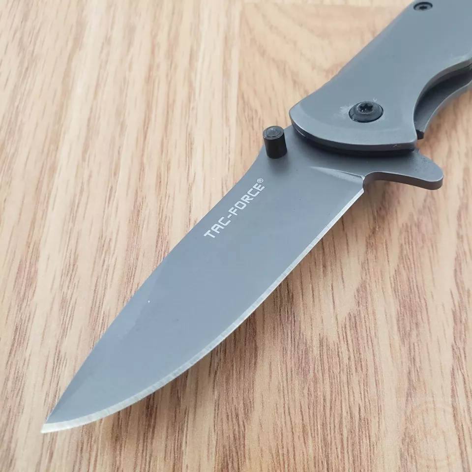 Tac Force Assisted Folding Knife 2.75" 440C Steel Blade Gray Stainless Handle - Image 3 of 4