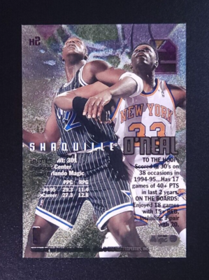 Shaquille O'Neal 1995-96 Topps Stadium Club X-2 Foil Card #H2