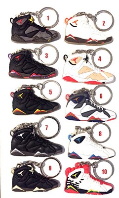Elija Cualquier 3*AIR JORDAN VII 7 Retro Olympic Miro Tenis Zapatos Llavero  Anillo | eBay