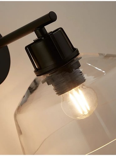 Wandleuchte aus schwarzem Glas - Neu Sonstige - Bild 3 von 5