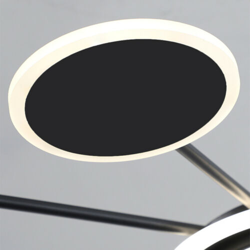 Kitchen Lamp Large Chandelier Lighting Bar LED Pendant Light Black Ceiling Light - Picture 7 of 12