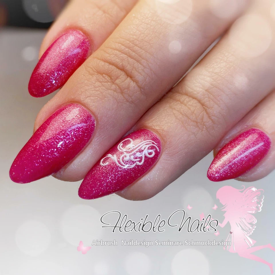 5g Sparkle Chromegel Dunkles Magenta mit lila touch (S16) , Farbgel Magenta - Bild 2 von 2