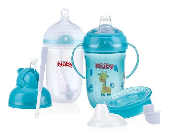 Nuby Stage 360 Comfort Bottle Cup Starter Set Anti-Colic