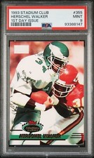 1993 STADIUM CLUB 1ST DAY ISSUE 355 HERSCHEL  WALKER PSA 9  4659