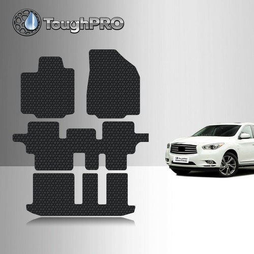 ToughPRO Floor Mats + 3rd Row Black For Infiniti JX35 All Weather 2013