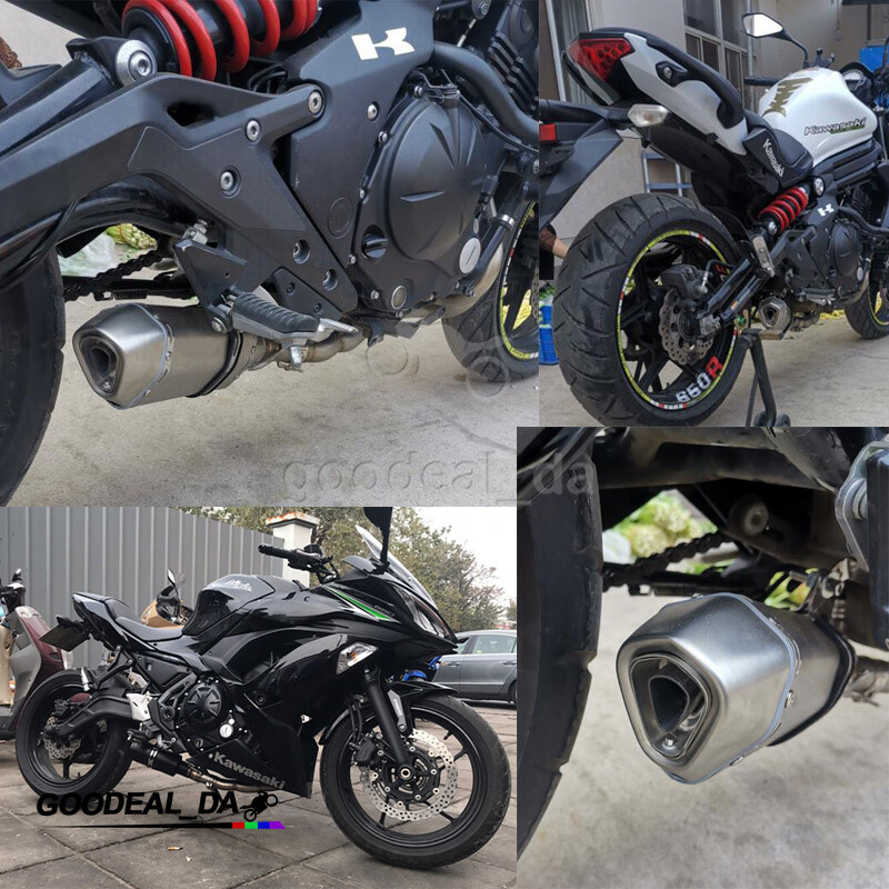 For Kawasaki Z650 Ninja 650 Full System Exhaust Muffler Slip On Front
