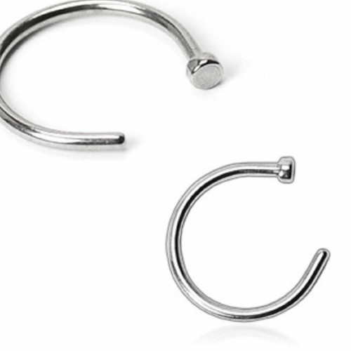 Nose Chin Hoop G23 Titanium Earring Lip Helix Rook Piercing Snug Ring 20g 8mm - Picture 3 of 3