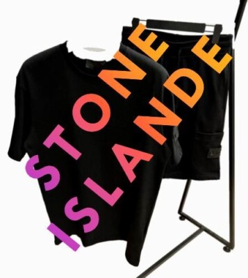 SET STONE LOGO S KLASSISCH UND FARBE T-SHIRT UND SHORTS TOP QUALITÄT