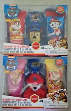 2X NEW NICKELODEON PAW PATROL BODY WASH SOAP SHAMPOO SCRUB SQUIRTING LOOFAH q14