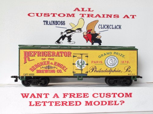 HO SCALE CUSTOM LETTERED BERGNER BEER REEFER ๐บ๐บ๐บ๐บ
