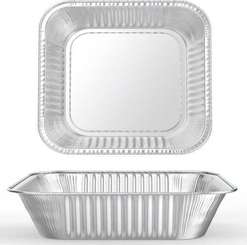 50 Pcs 8x8x2" Disposable Aluminum Foil Pans for Baking - Picture 2 of 7