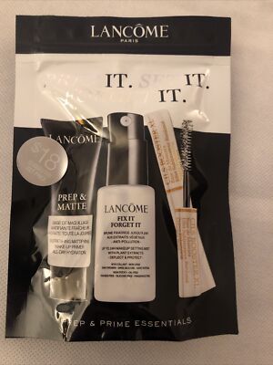 LANCOME PREP IT SET IT FORGET IT 3-PC TRAVEL SIZE SET Sealed See Description