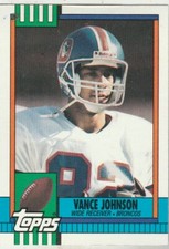 FREE SHIPPING-MINT-1990 Topps #38 Vance Johnson Denver Broncos PLUS BONUS CARDS